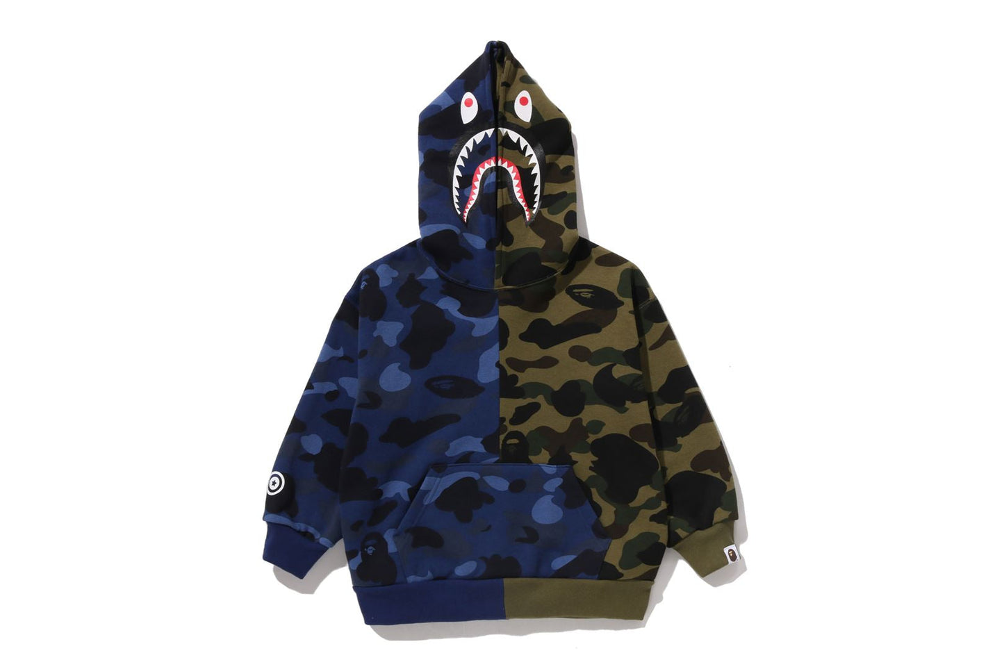 BAPE SPLIT CAMO SHARK 寬鬆版連帽衛衣