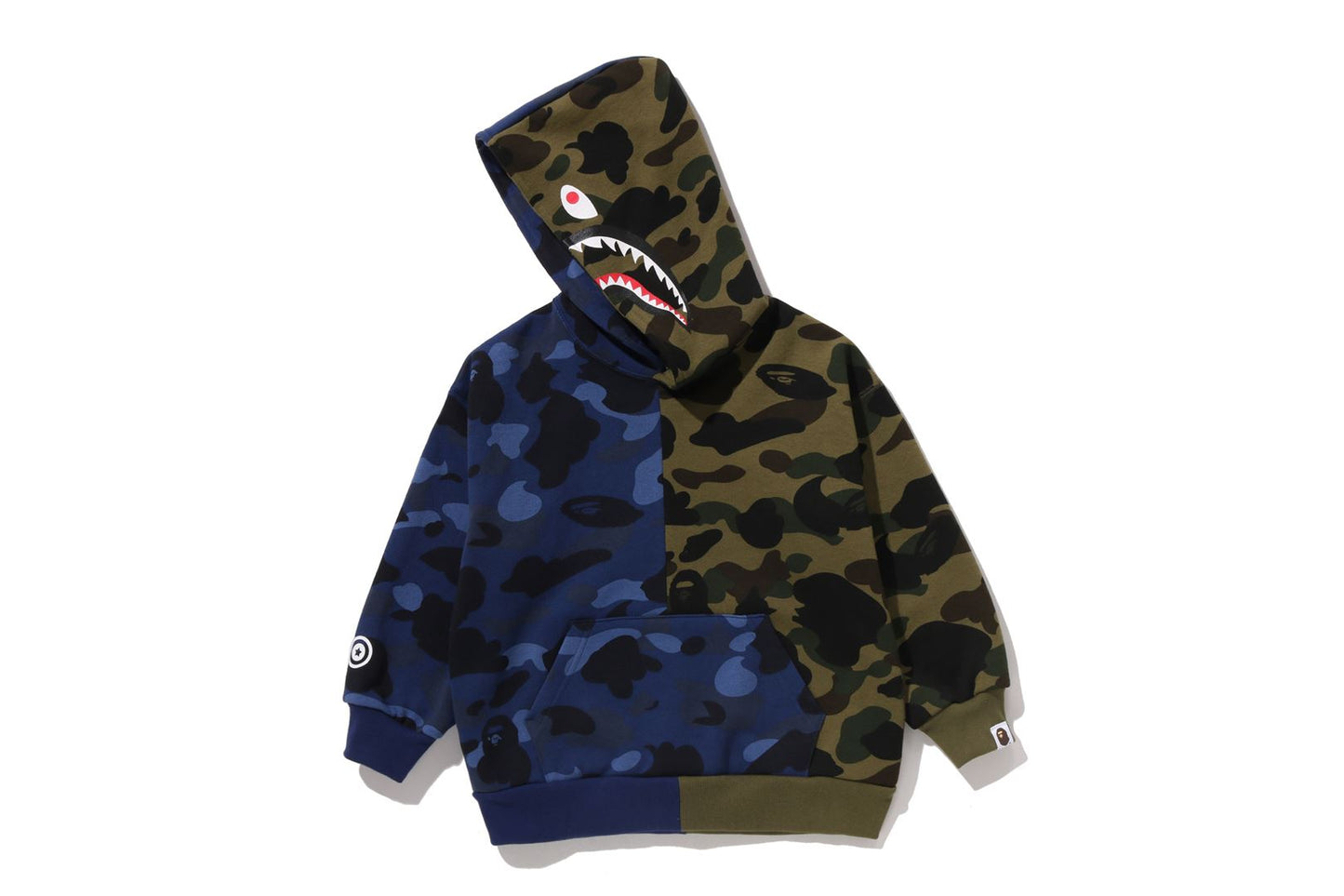 BAPE SPLIT CAMO SHARK 寬鬆版連帽衛衣