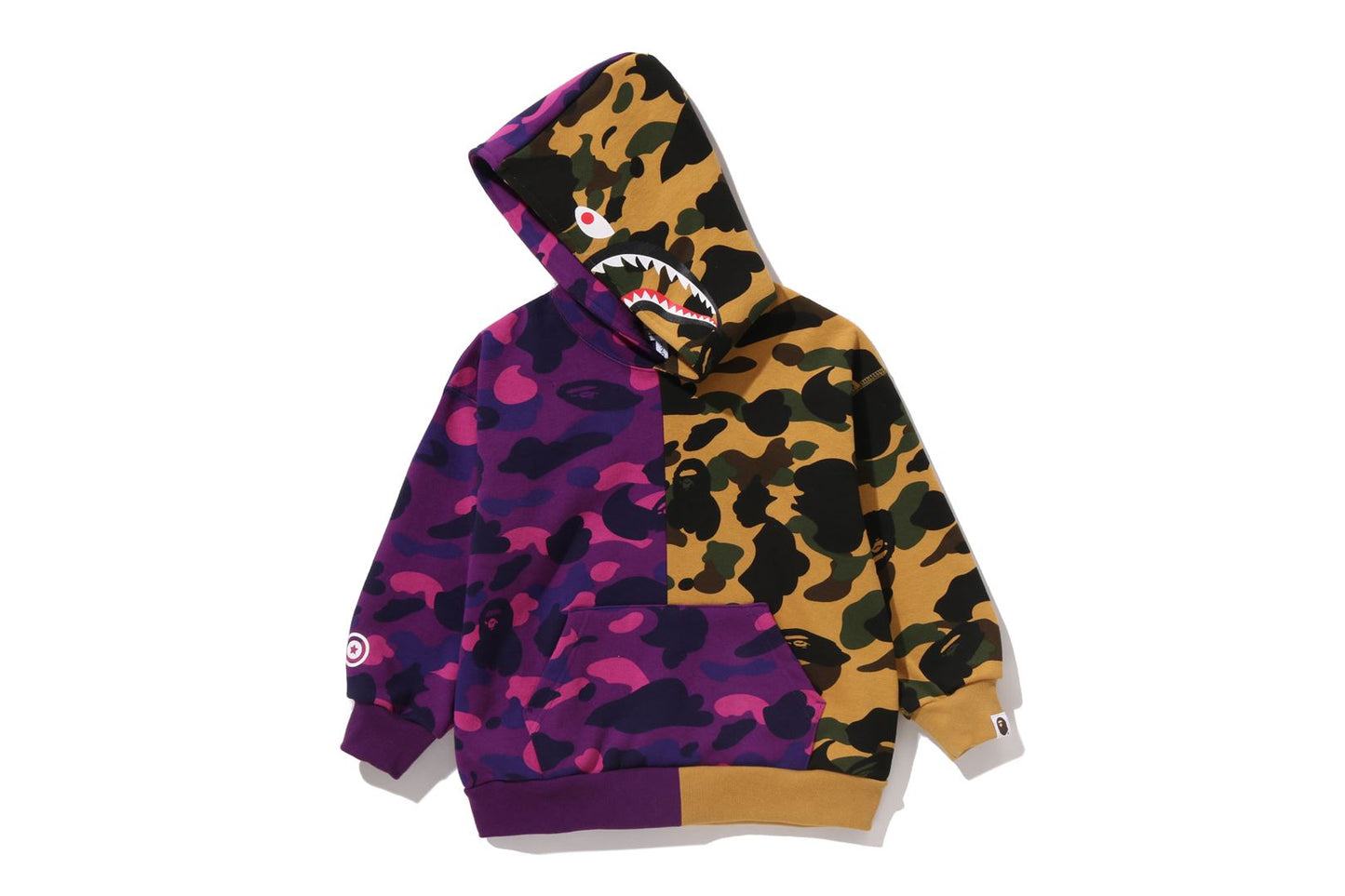 BAPE SPLIT CAMO SHARK 寬鬆版連帽衛衣