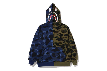 BAPE SPLIT CAMO SHARK 寬鬆版拉鍊連帽衛衣