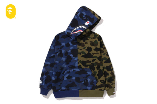 BAPE SPLIT CAMO SHARK 寬鬆版拉鍊連帽衛衣