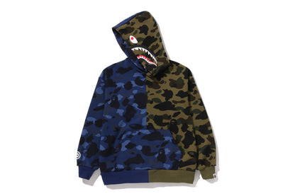 BAPE SPLIT CAMO SHARK 寬鬆版拉鍊連帽衛衣