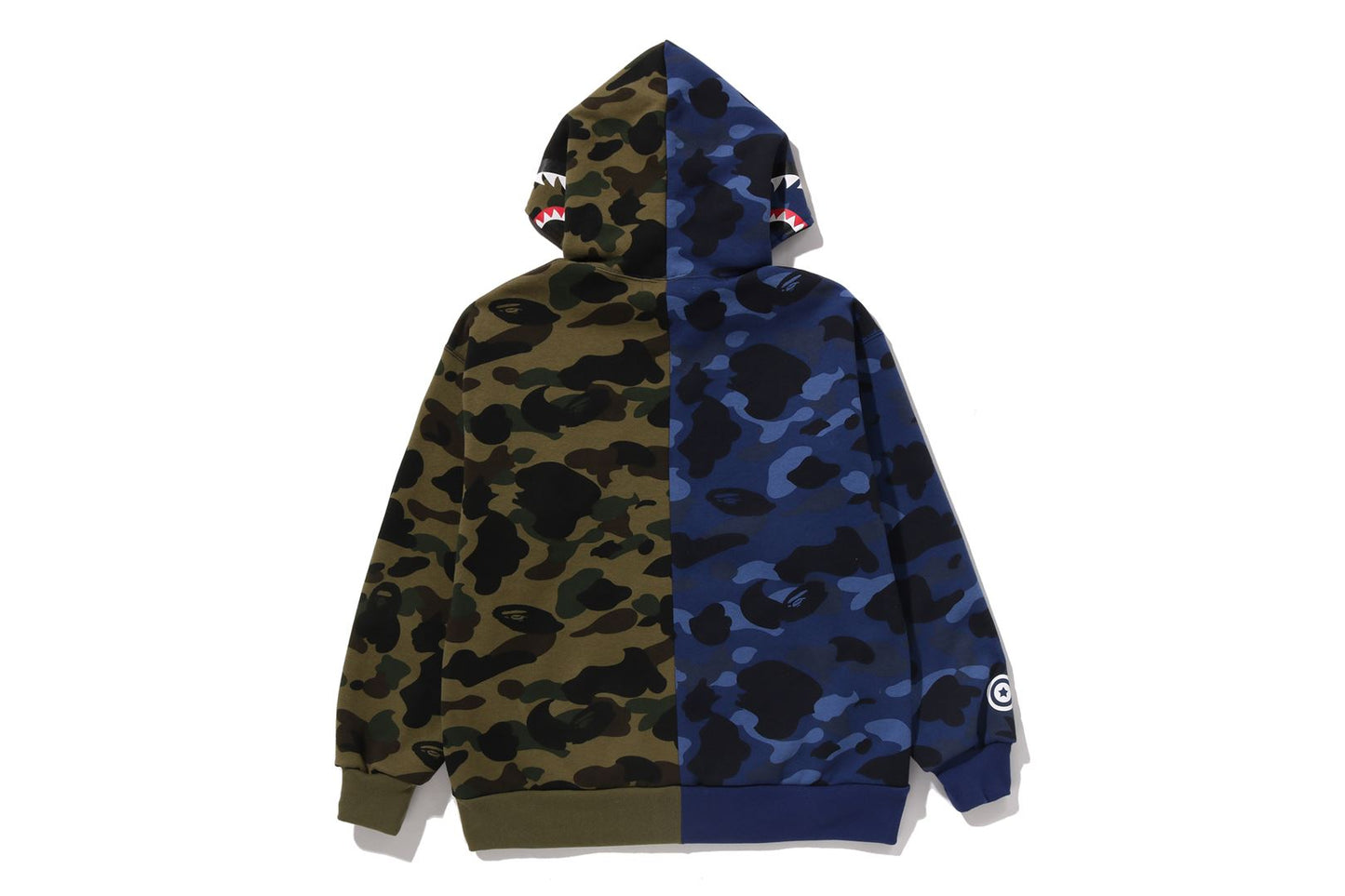 BAPE SPLIT CAMO SHARK 寬鬆版拉鍊連帽衛衣