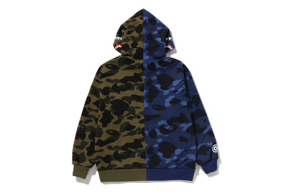 BAPE SPLIT CAMO SHARK 寬鬆版拉鍊連帽衛衣