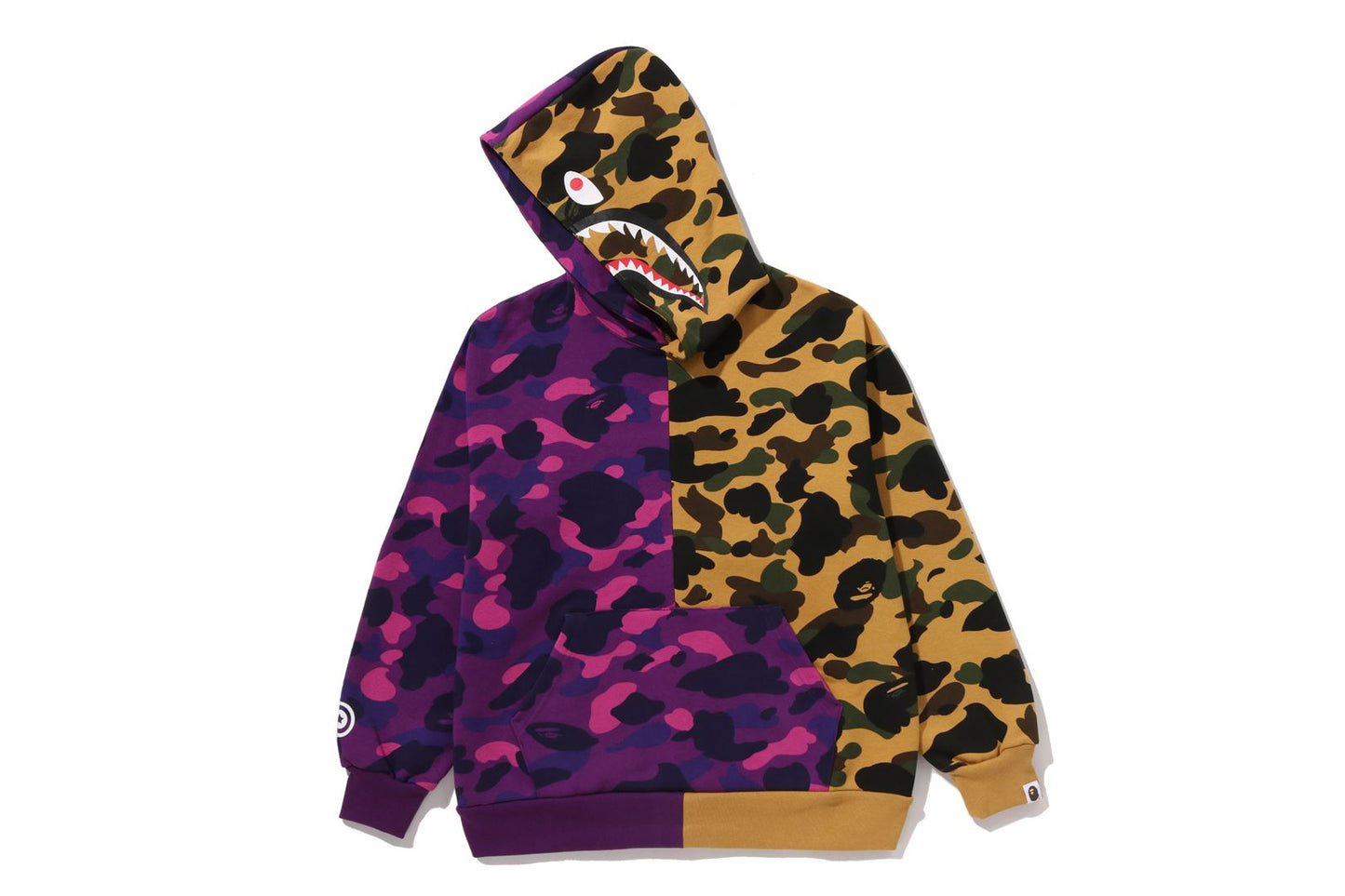 BAPE SPLIT CAMO SHARK 寬鬆版拉鍊連帽衛衣