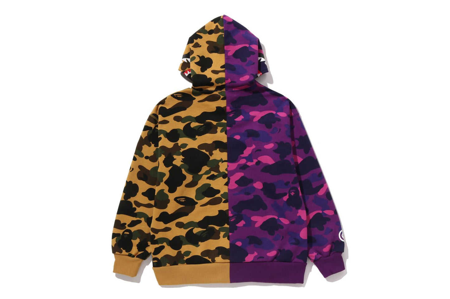 BAPE SPLIT CAMO SHARK 寬鬆版拉鍊連帽衛衣