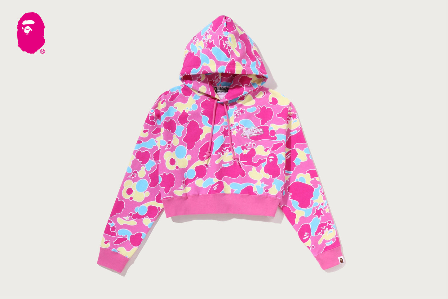 BAPE STA CAMO BAPE STA LOGO 短版連帽衛衣