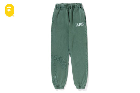 BAPE VINTAGE WASHED COLLEGE PATCH SWEATPANTS