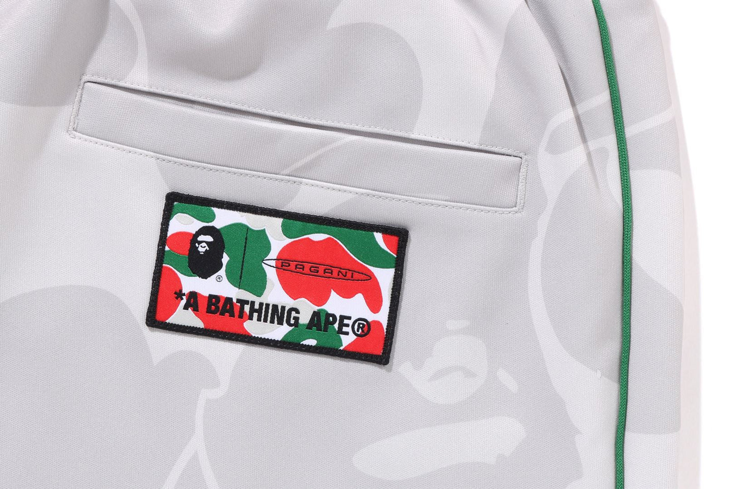 BAPE BAPE X PAGANI SOLID CAMO LOGO 寬鬆版運動長褲