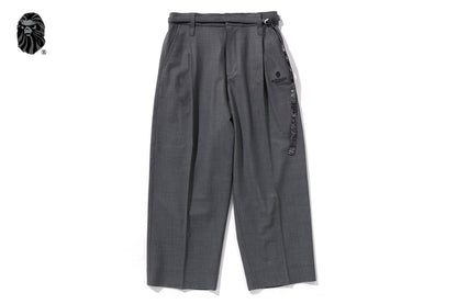 BAPE 黑色佩斯利休閒長褲