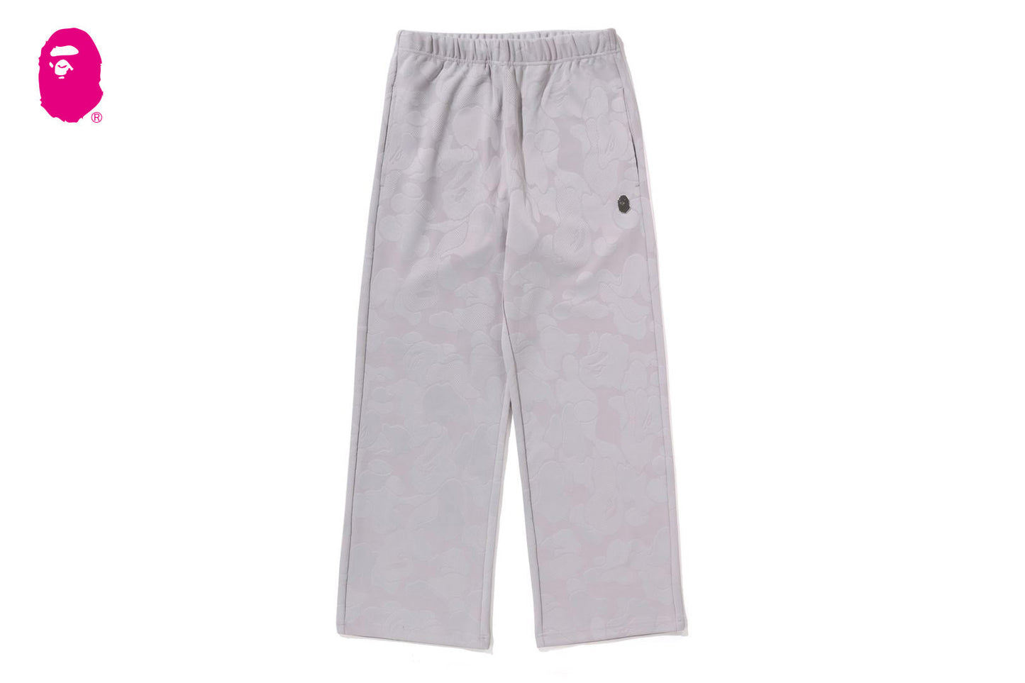 BAPE SOLID CAMO JACQUARD ONE POINT WIDE PANTS