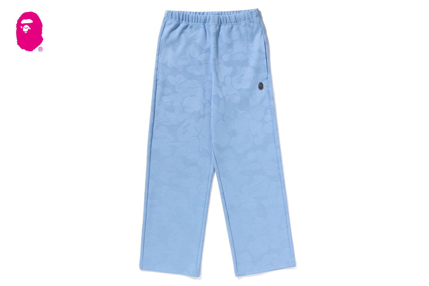 BAPE SOLID CAMO JACQUARD ONE POINT WIDE PANTS