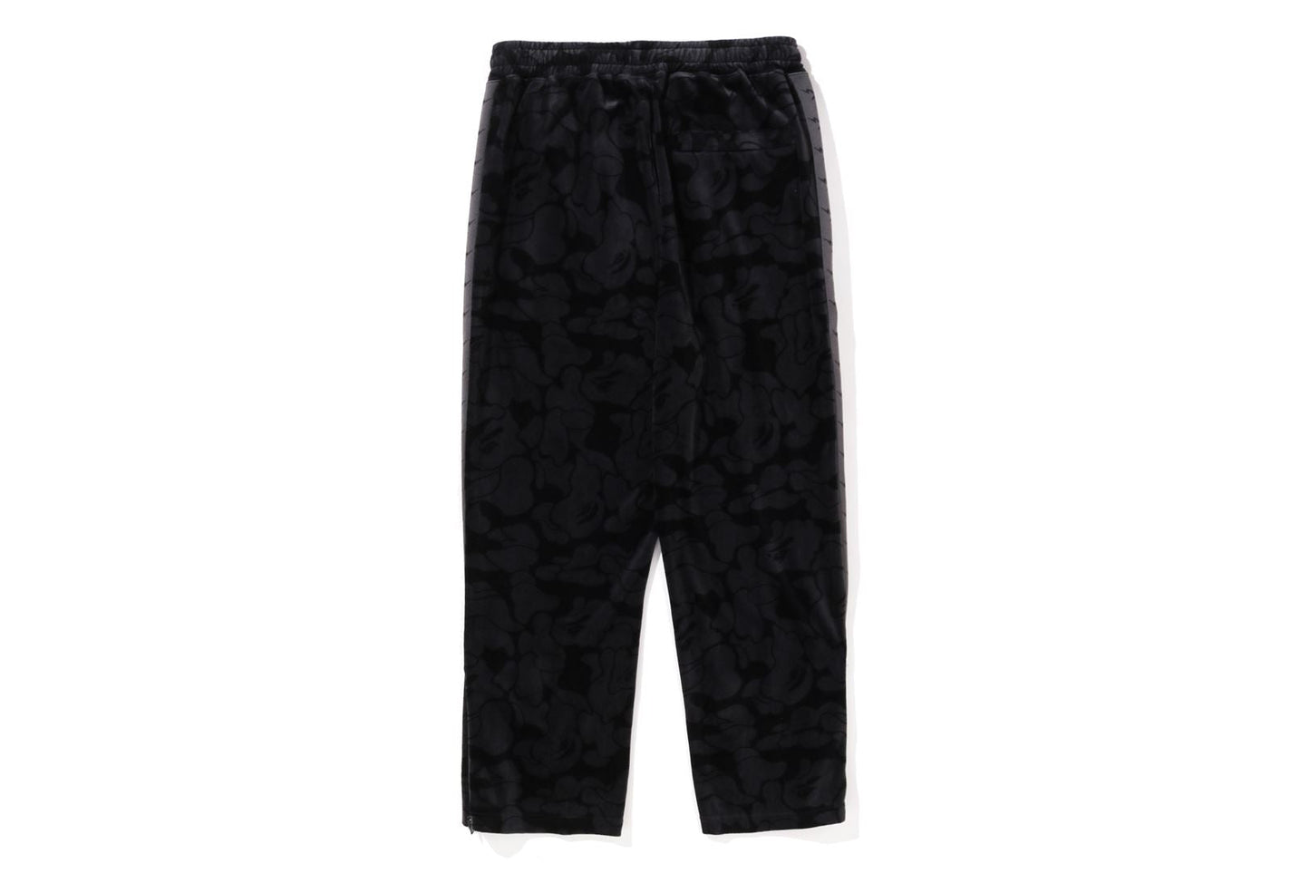 BAPE SOLID CAMO VELOUR METAL ONE POINT RELAXED FIT TRACK PANTS