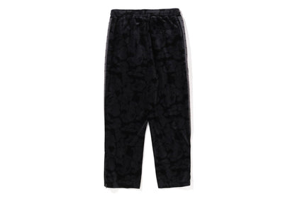 BAPE SOLID CAMO VELOUR METAL ONE POINT RELAXED FIT TRACK PANTS