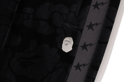BAPE SOLID CAMO VELOUR METAL ONE POINT RELAXED FIT TRACK PANTS