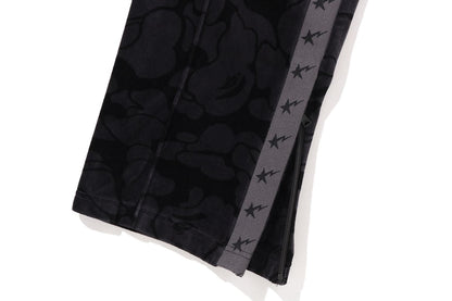 BAPE SOLID CAMO VELOUR METAL ONE POINT RELAXED FIT TRACK PANTS