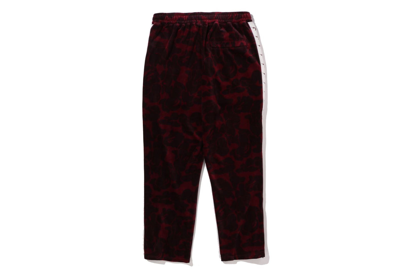 BAPE SOLID CAMO VELOUR METAL ONE POINT RELAXED FIT TRACK PANTS