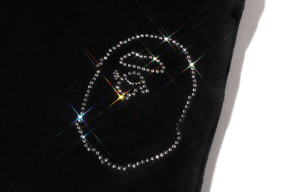 BAPE CRYSTAL STONE APE HEAD 天鵝絨寬褲