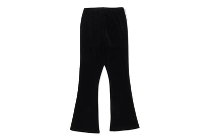 BAPE WASHED MULTI LOGO RHINESTONE VELOUR BOOTCUT FIT PANTS