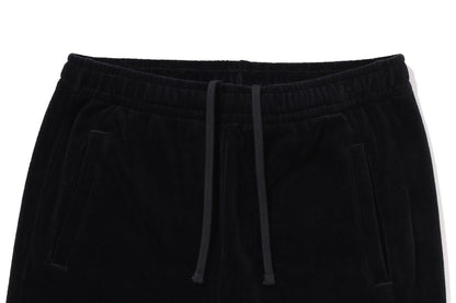 BAPE WASHED MULTI LOGO RHINESTONE VELOUR BOOTCUT FIT PANTS