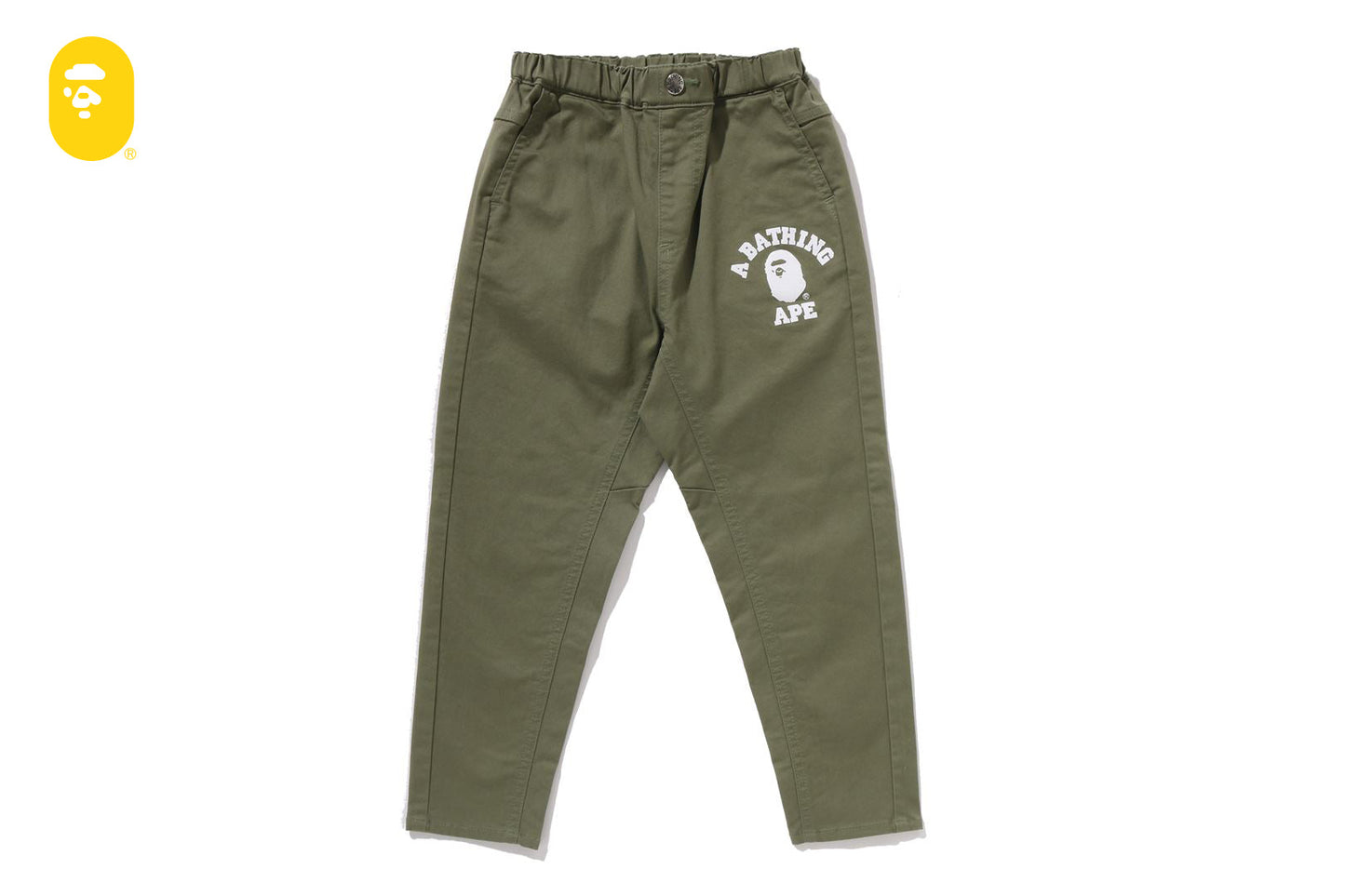 BAPE COLLEGE TAPERED PANTS