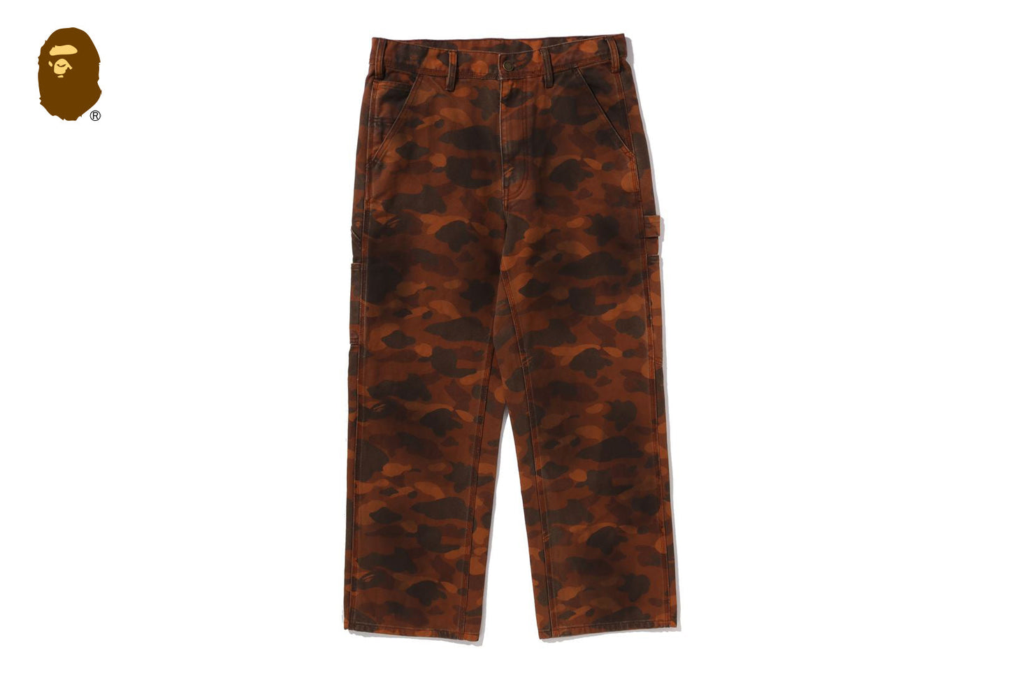 BAPE SOLID 1ST CAMO GARMENT DYED RELAXED FIT WORK PANTS