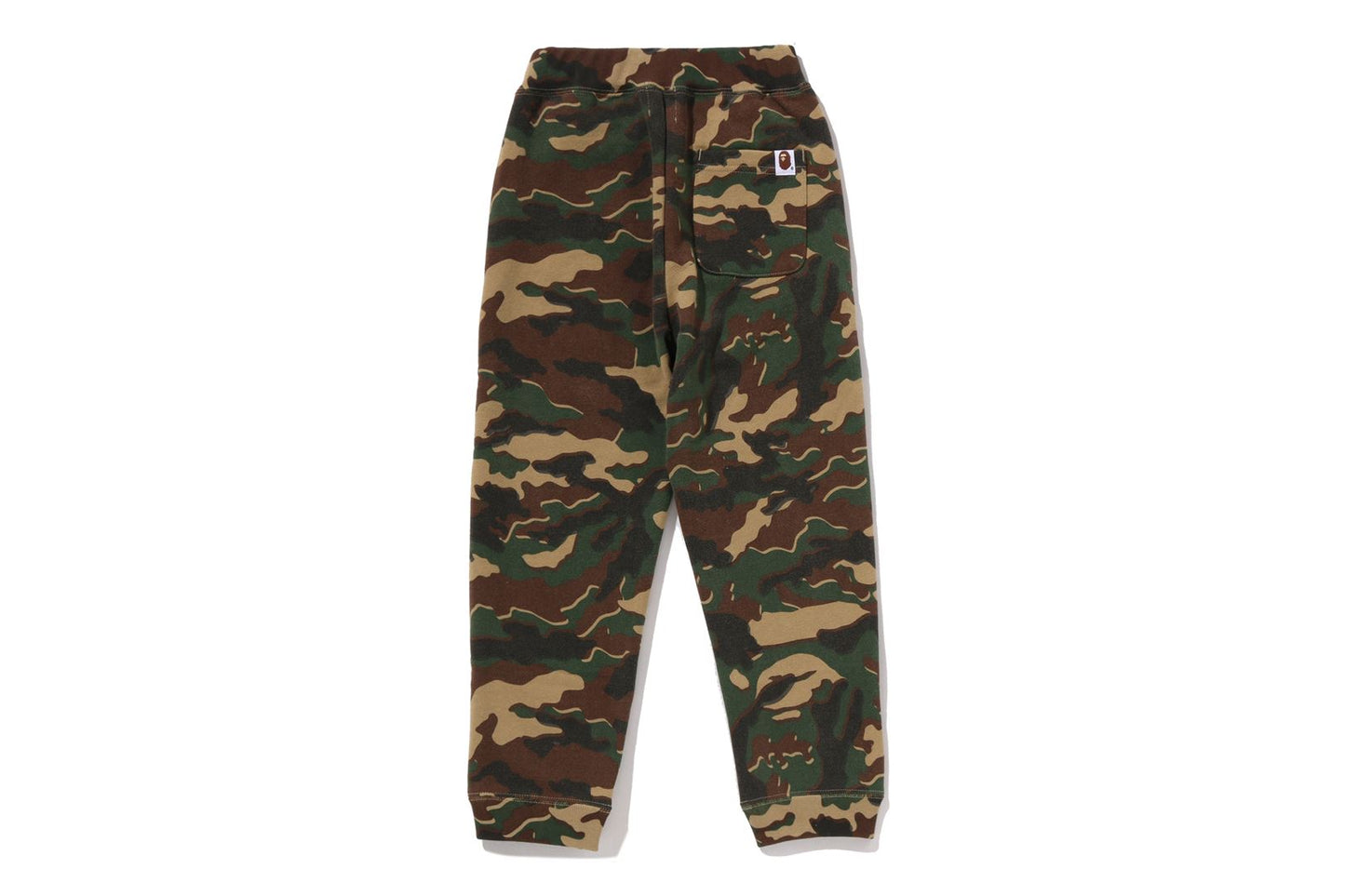 BAPE GLITCH WOODLAND CAMO SHARK SWEAT PANTS