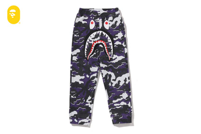 BAPE GLITCH WOODLAND CAMO SHARK SWEAT PANTS