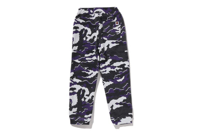 BAPE GLITCH WOODLAND CAMO SHARK SWEAT PANTS