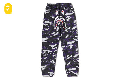 BAPE GLITCH WOODLAND CAMO SHARK 運動褲