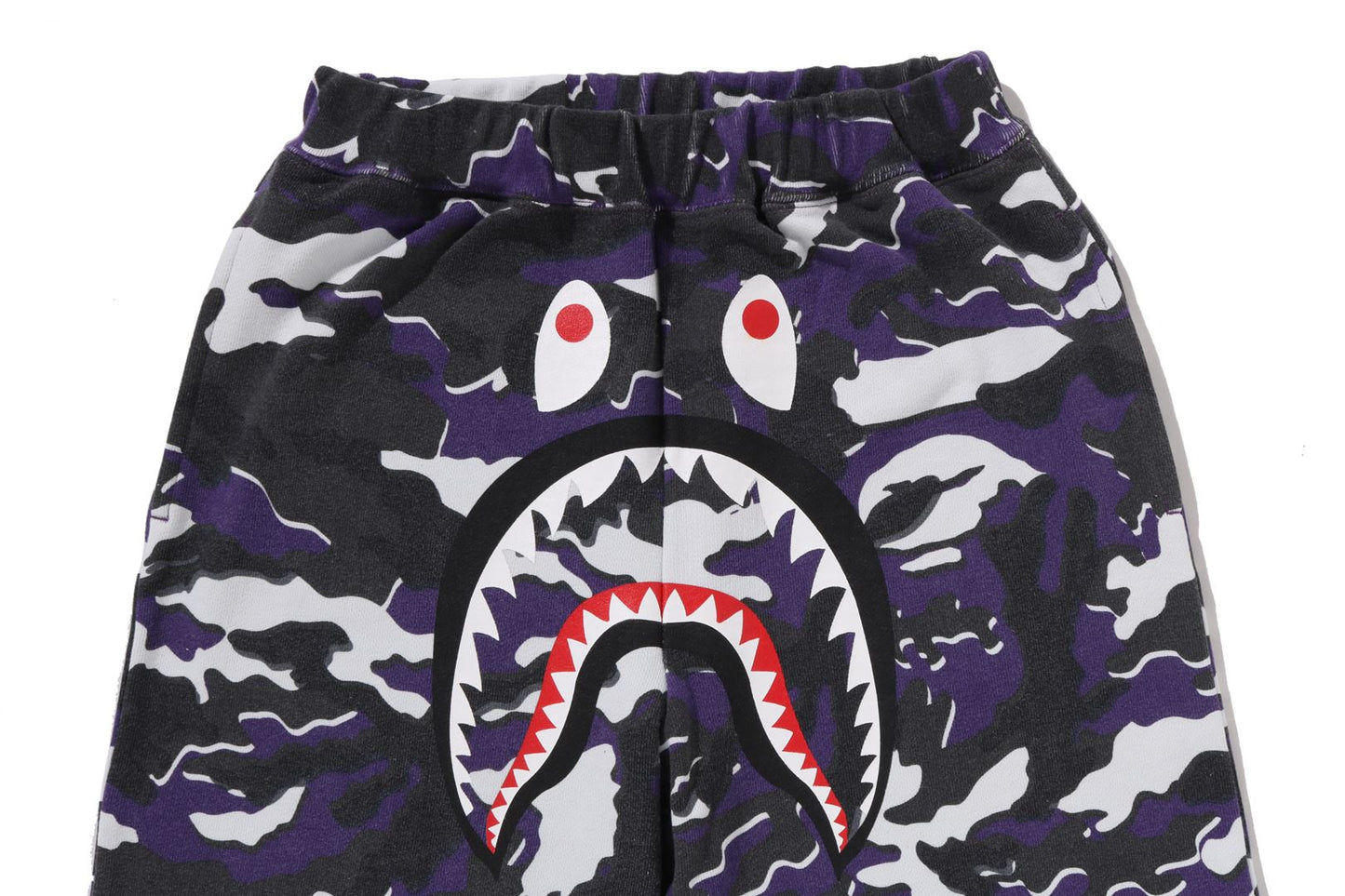 BAPE GLITCH WOODLAND CAMO SHARK 運動褲