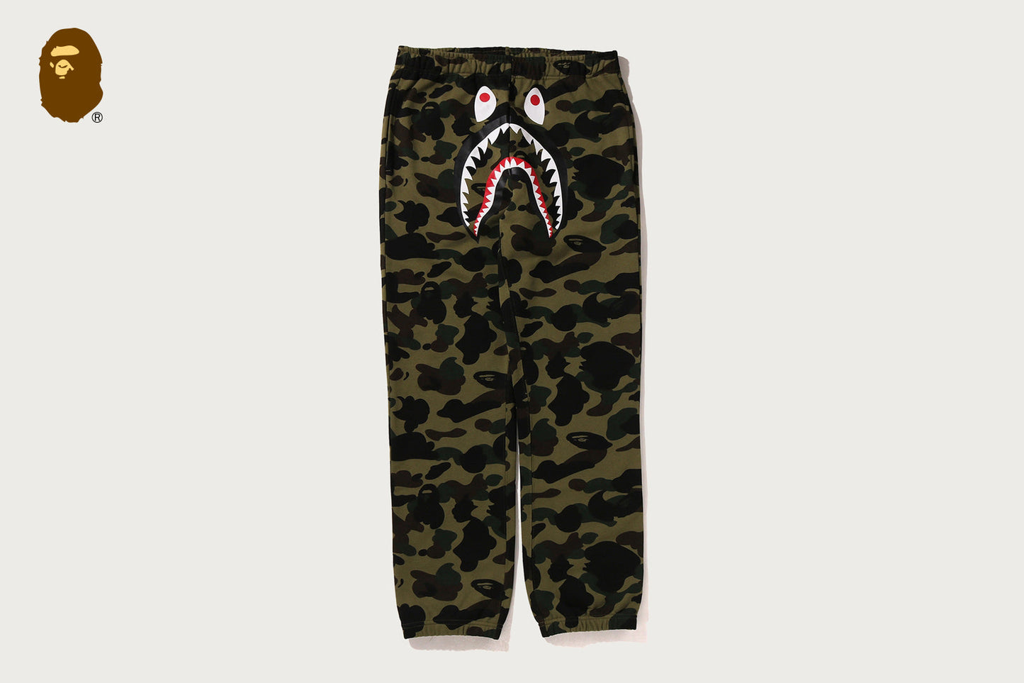 BAPE 1ST CAMO SHARK 運動褲