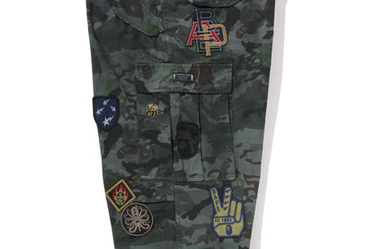 BAPE HYBRID CAMO MULTI BADGE CARGO PANTS