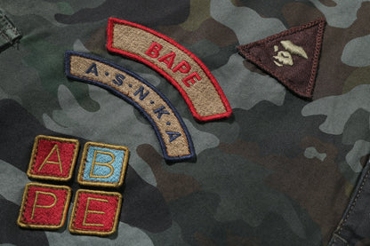 BAPE HYBRID CAMO MULTI BADGE CARGO PANTS