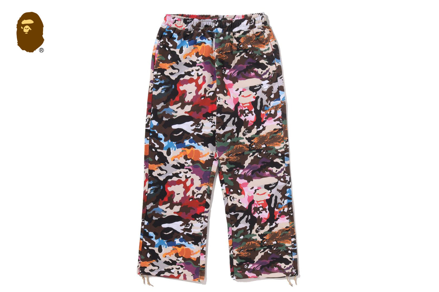 BAPE HYBRID CAMO APE FACE LOGO 寬鬆版運動長褲