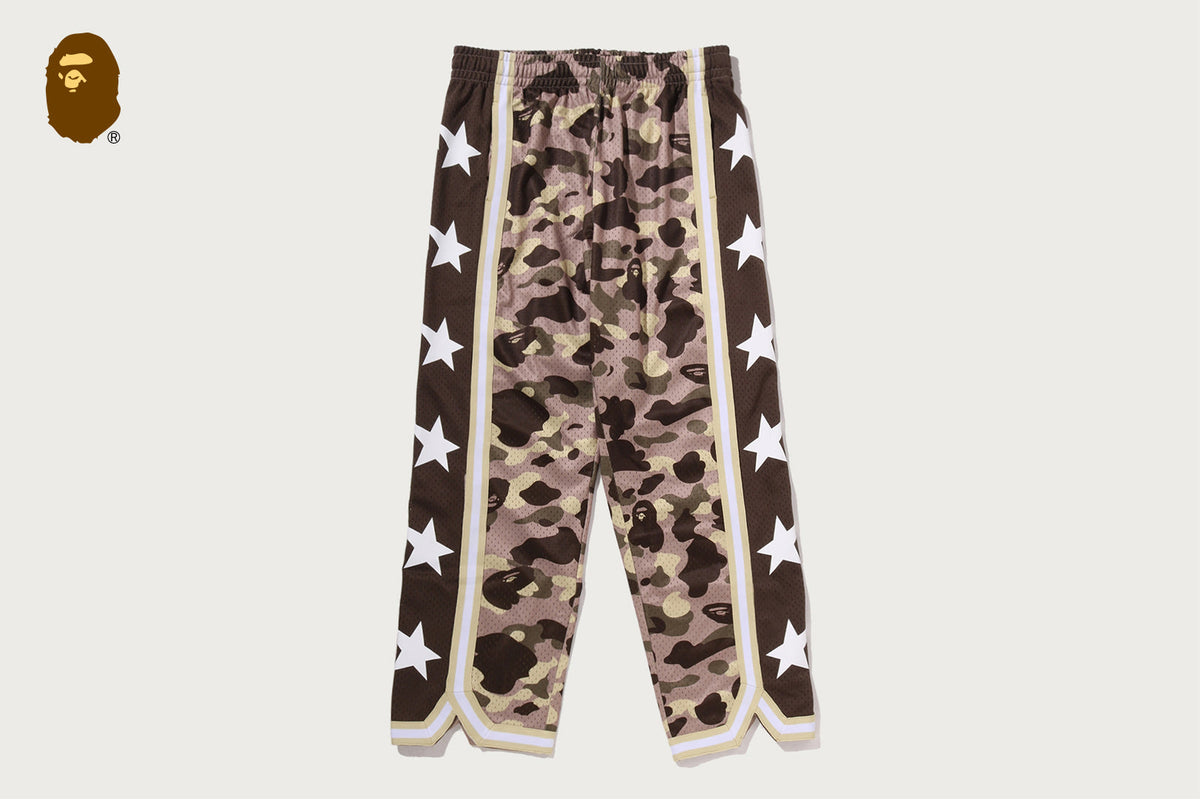 BAPE COLOR CAMO MESH 高開衩按扣鬆身長褲