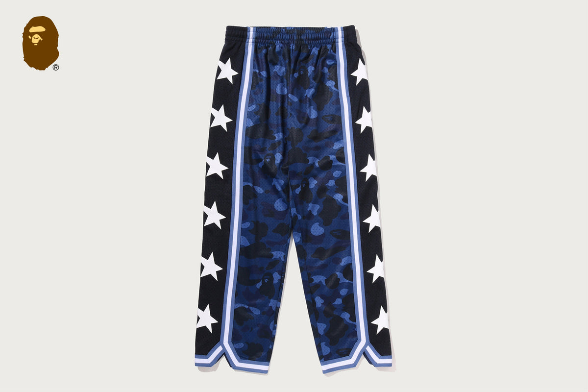 BAPE COLOR CAMO MESH 高開衩按扣鬆身長褲