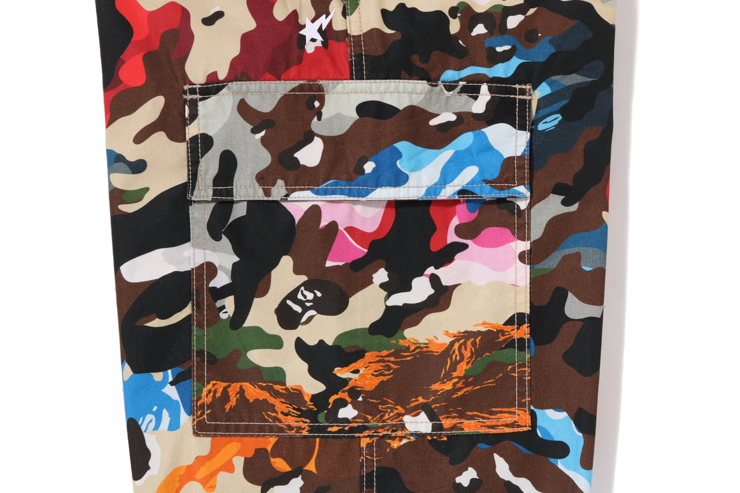 BAPE HYBRID CAMO BAPE STA CARGO PARACHUTE PANTS