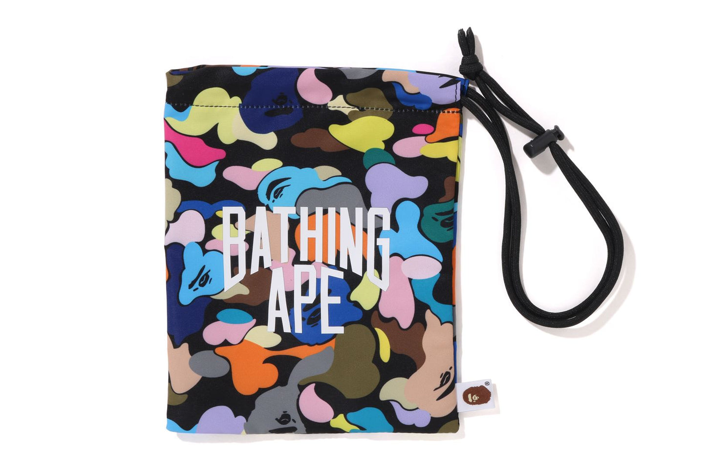 BAPE MULTI CAMO NYC LOGO KINCHAKU BAG