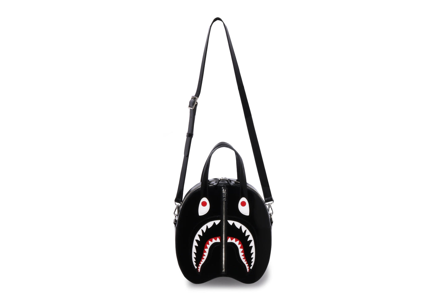 BAPE SHARK LEATHER SHOULDER BAG