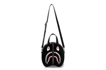 BAPE SHARK LEATHER SHOULDER BAG