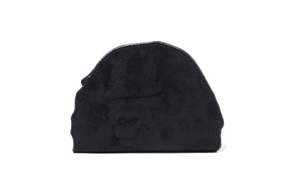 BAPE APE HEAD 麂皮壓花收納包