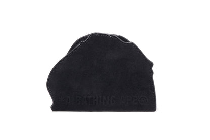 BAPE APE HEAD 麂皮壓花收納包