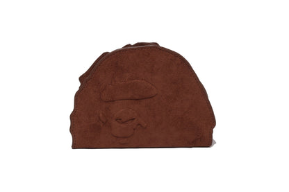 BAPE APE HEAD 麂皮壓花收納包