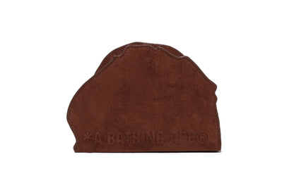 BAPE APE HEAD 麂皮壓花收納包