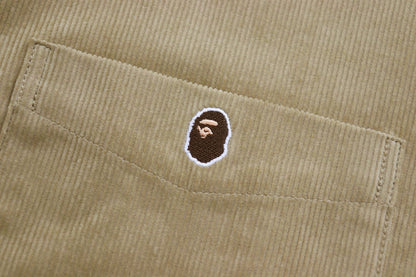 BAPE APE HEAD 一點絨鬆身工作襯衫