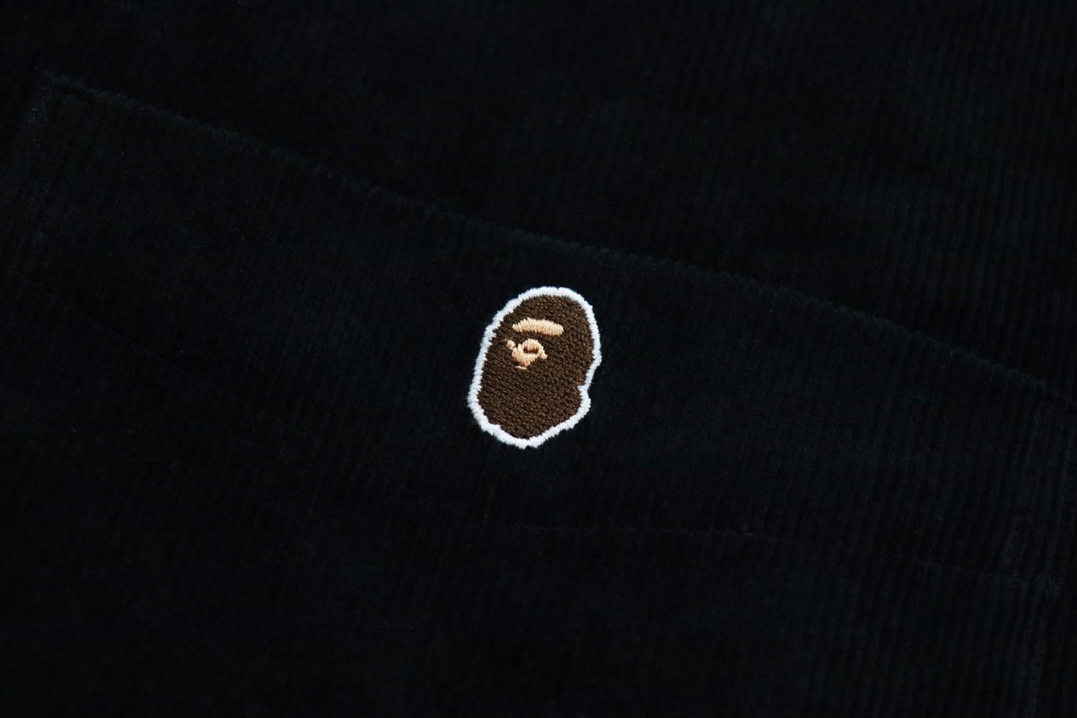 BAPE APE HEAD 一點絨鬆身工作襯衫