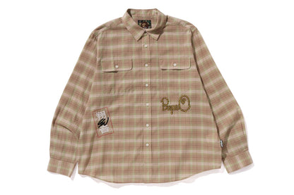 BAPE X SEAN WOTHERSPOON 刺繡格紋襯衫