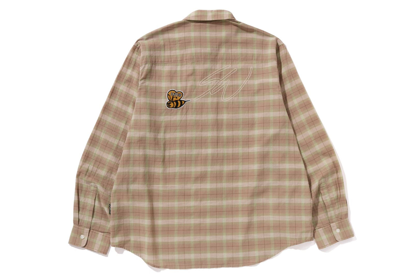 BAPE X SEAN WOTHERSPOON 刺繡格紋襯衫