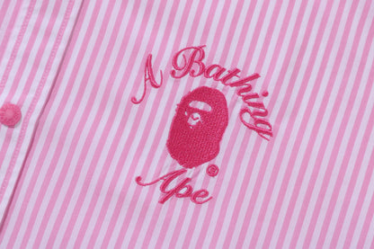 BAPE 大學條紋襯衫